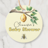 Baby shower van honingbijen bedankjes labels (Voorkant)