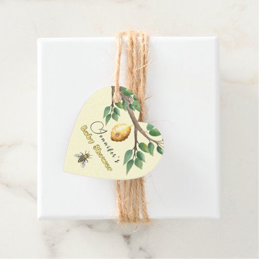 Baby shower van honingbijen bedankjes labels (In situ)