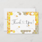 Baby shower van honingbijen bedankt je kaarten (Voorkant)