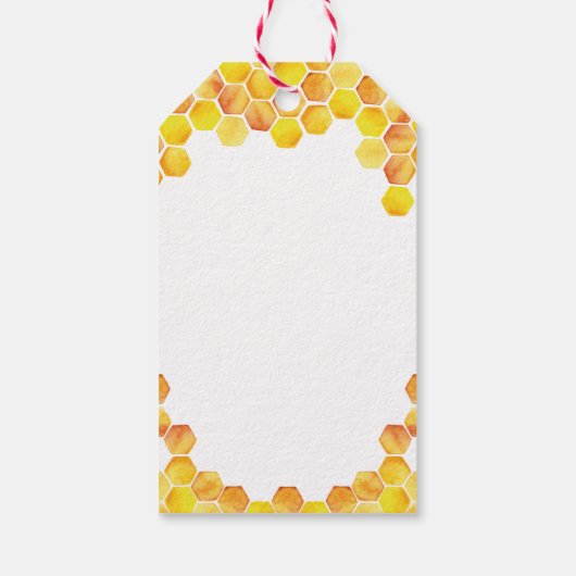 Baby shower van honingbijen cadeaulabel (Achterkant)