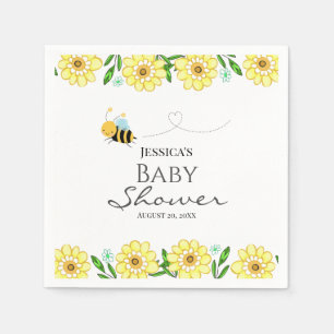 Baby shower van honingbijen, gezoet servet