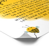 Baby shower van honingbijen laat-nachtduikers poster (Hoek)