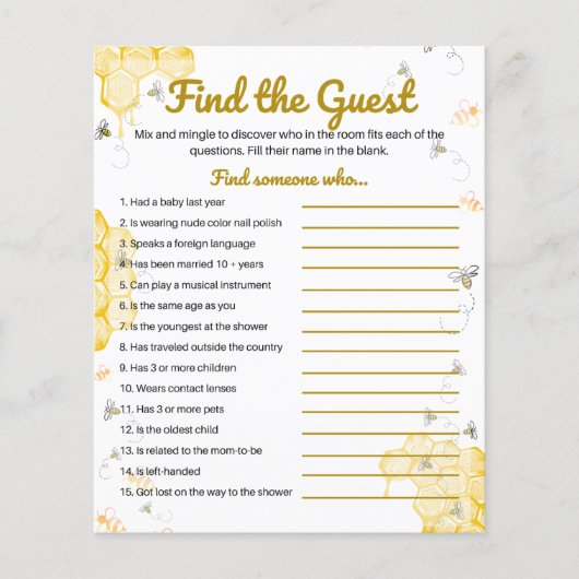 Baby shower van honingbijen vind het gastspel (Voorkant)