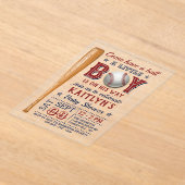 Baby shower van honkbalborden acryl uitnodigingen (Laagn)