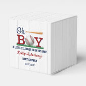 Baby shower van honkbalborden bedankdoosjes (Voorkant Zijde)