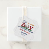 Baby shower van honkbalborden bedankjes labels (In situ)