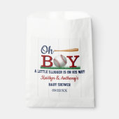 Baby shower van honkbalborden bedankzakje (Voorkant)