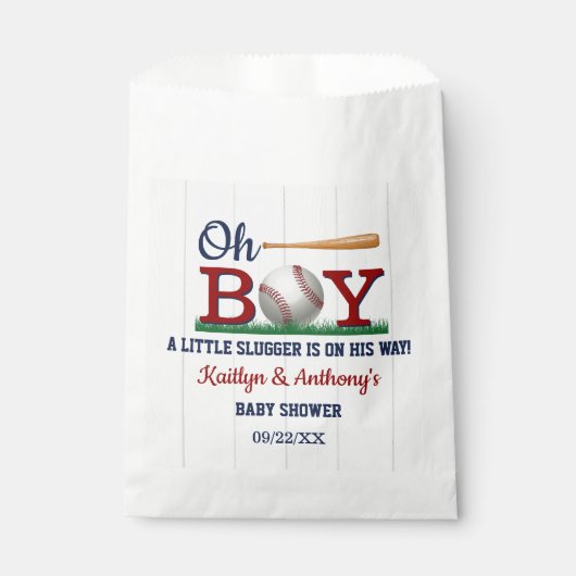 Baby shower van honkbalborden bedankzakje (Voorkant)