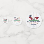 Baby shower van honkbalborden confetti (Voorkanten)