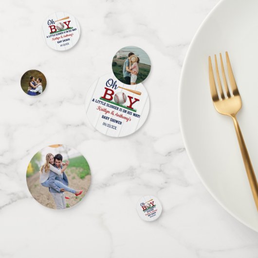 Baby shower van honkbalborden confetti (Groep)