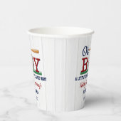 Baby shower van honkbalborden papieren bekers (Rechts)