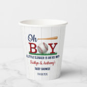 Baby shower van honkbalborden papieren bekers (Voorkant)