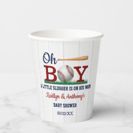 Baby shower van honkbalborden papieren bekers
