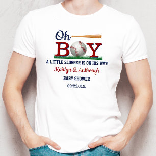 Baby shower van honkbalborden t-shirt