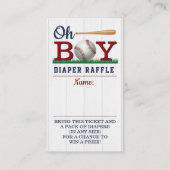 Baby shower van honkbalpen informatiekaartje (Voorkant)