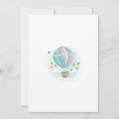 Baby shower van Hot Air Balloon Kaart (Achterkant)
