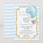 Baby shower van Hot Air Balloon Kaart (Voorkant / Achterkant)