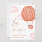 Baby shower van Hot Air Balloon Kaart (Voorkant)