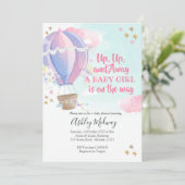 Baby shower van Hot Air Balloon Kaart (Staand voorkant)