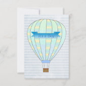 Baby shower van Hot Air Balloon Kaart (Achterkant)