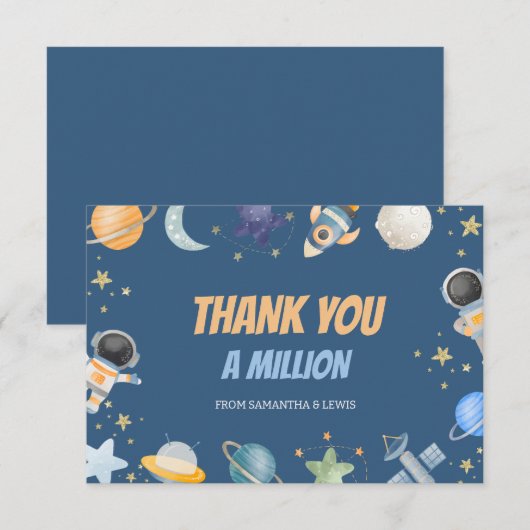 Baby shower van Houston Bedankkaart (Voorkant / Achterkant)