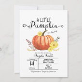 Baby shower van hout Kleine pompoenuitnodiging Rus Kaart (Voorkant)