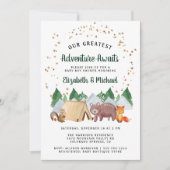 Baby shower van houtlanddieren kaart (Voorkant)