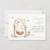 Baby shower van houtwieders Kaarten RSVP Kaartje (Voorkant)