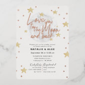 Baby shower van je moeder en rugleuning folie uitnodiging (Voorkant)