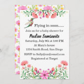 Baby shower van kalkoenen kaart (Voorkant / Achterkant)