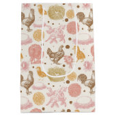 Baby shower van kip- en eierbloemen Medium Cadeauzakje (Achterkant)