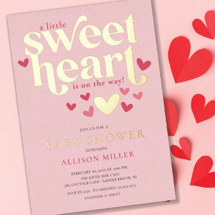 Baby shower van klein meisje folie uitnodiging