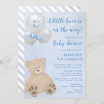 Baby shower van kleine Beren jongen