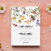 Baby shower van kleine bloemenbloem kaart