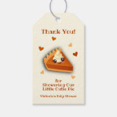 Baby shower van kleine cutie Pumpkin Pie Autumn Cadeaulabel (Voorkant)