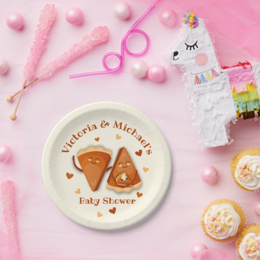 Baby shower van kleine cutie Pumpkin Pie Autumn Papieren Bordje (Feest)