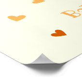 Baby shower van kleine cutie Pumpkin Pie Autumn Poster (Hoek)