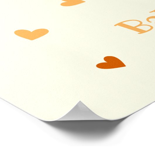 Baby shower van kleine cutie Pumpkin Pie Autumn Poster (Hoek)