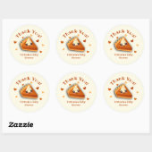 Baby shower van kleine cutie Pumpkin Pie Autumn Ronde Sticker (Vel)