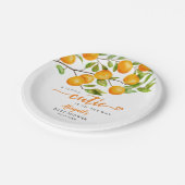 Baby shower van kleine Cutie Summer Fruit Papieren Bordje (Gekanteld)