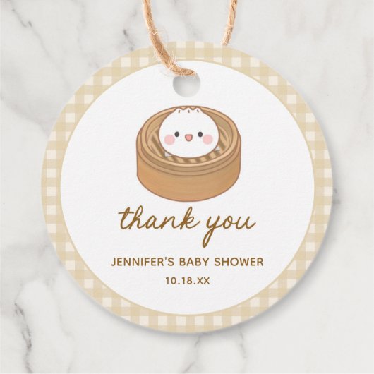 Baby shower van kleine duimberekening Dank u Bedankjes Labels (Achterkant)