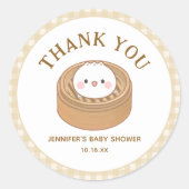 Baby shower van kleine duimberekening Dank u Ronde Sticker (Voorkant)