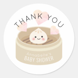Baby shower van kleine duimberekening Dank u Ronde Sticker