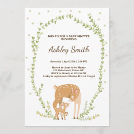 Baby shower van kleine herten kaart
