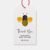 Baby shower van kleine honingbijen Gift Dank je Cadeaulabel (Achterkant)