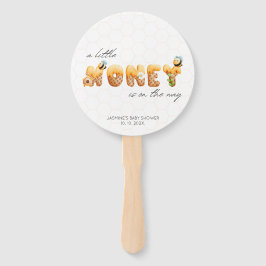 Baby shower van kleine honingbijen handwaaier