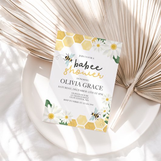 Baby shower van kleine honingbijen kaart