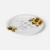 Baby shower van kleine honingbijen papieren bordje (Gekanteld)