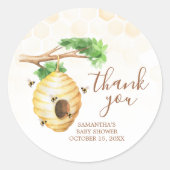 Baby shower van kleine honingbijen ronde sticker (Voorkant)