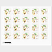 Baby shower van kleine honingbijen vierkante sticker (Vel)